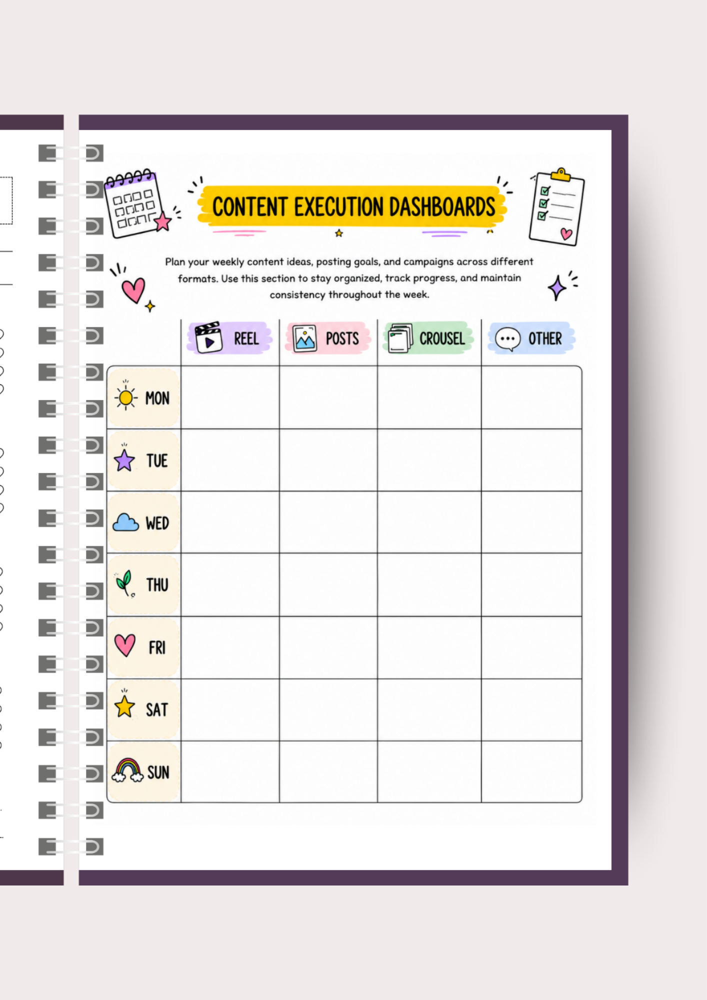 Creator OS 2026 – Content Planner & Growth Journal for Creators & Influencers